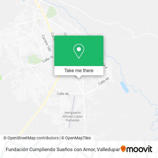 Mapa de Fundación Cumpliendo Sueños con Amor