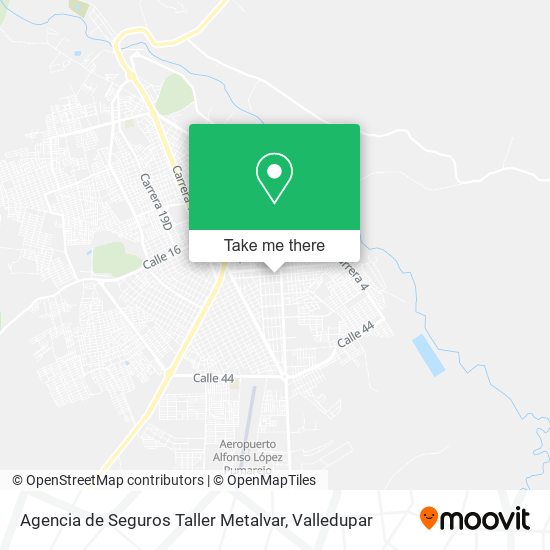 Mapa de Agencia de Seguros Taller Metalvar