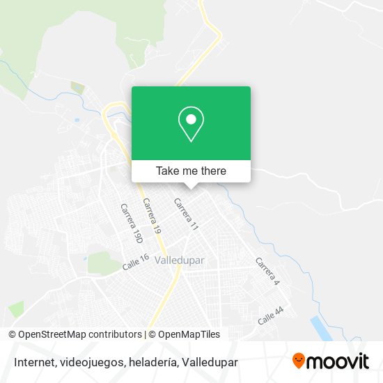 Internet, videojuegos, heladería map