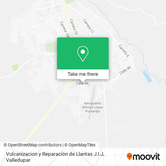 Mapa de Vulcanizacion y Reparación de Llantas J.I.J