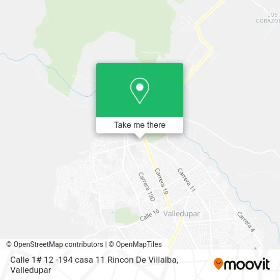 Calle 1# 12 -194 casa 11 Rincon De Villalba map