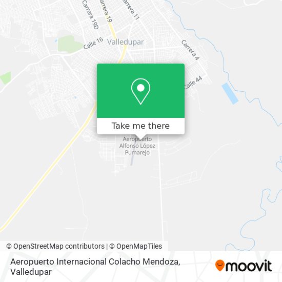 Aeropuerto Internacional Colacho Mendoza map