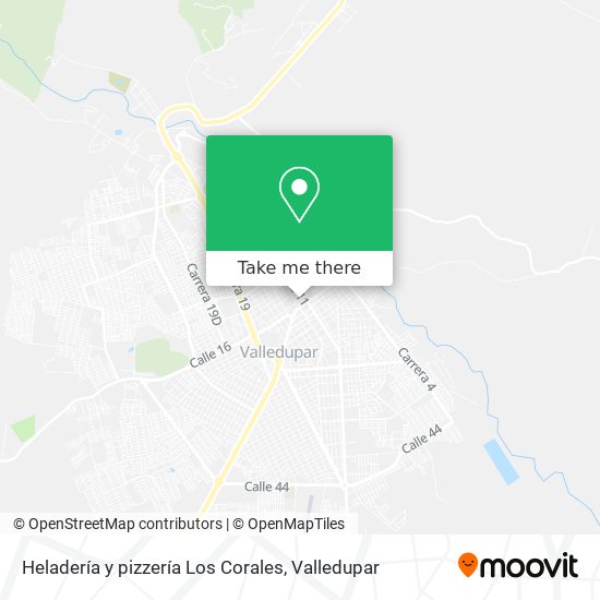 Mapa de Heladería y pizzería Los Corales