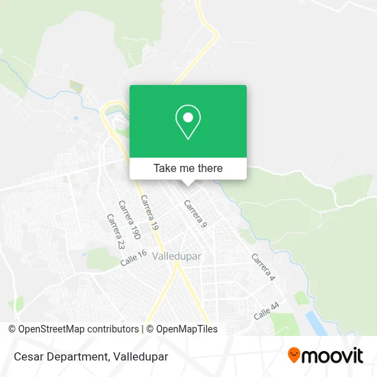 Cesar Department map