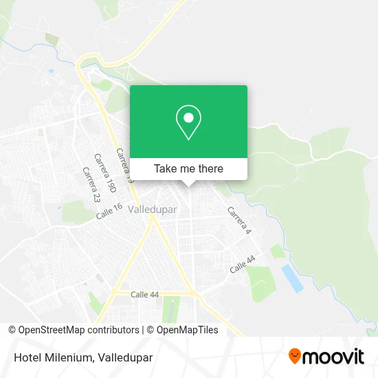 Hotel Milenium map
