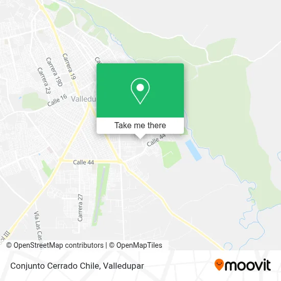 Conjunto Cerrado Chile map