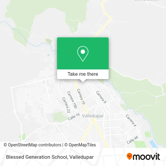 Blessed Generation School map