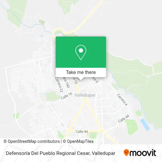 Defensoría Del Pueblo Regional Cesar map