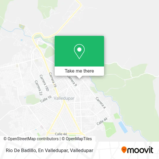 Rio De Badillo, En Valledupar map