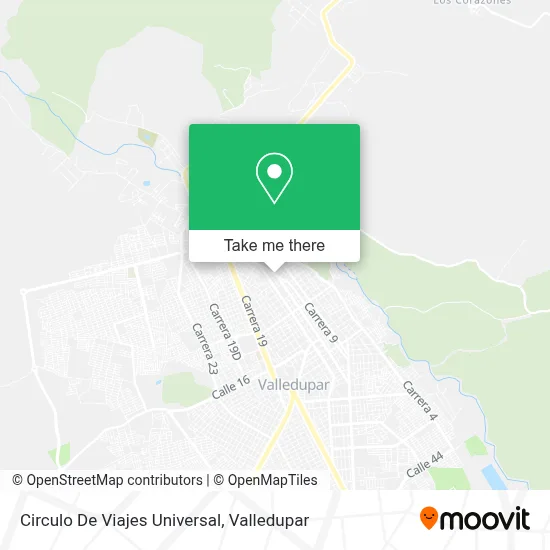 Circulo De Viajes Universal map