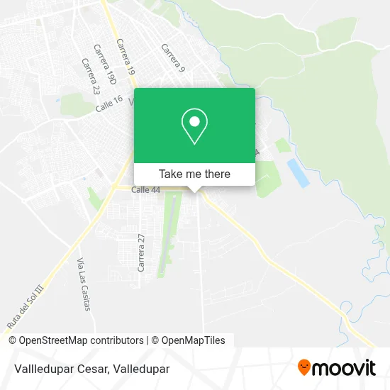 Vallledupar Cesar map