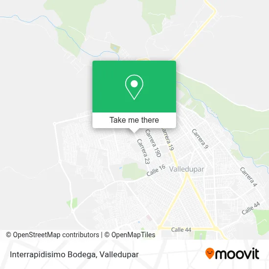 Interrapidisimo Bodega map