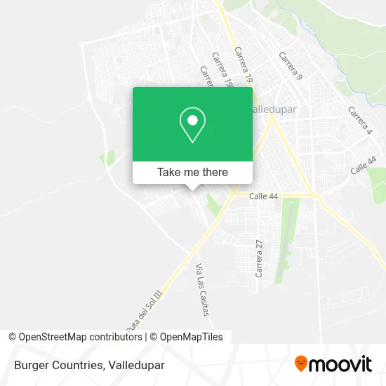Burger Countries map