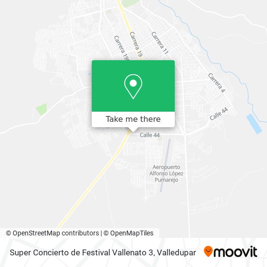 Mapa de Super Concierto de Festival Vallenato 3