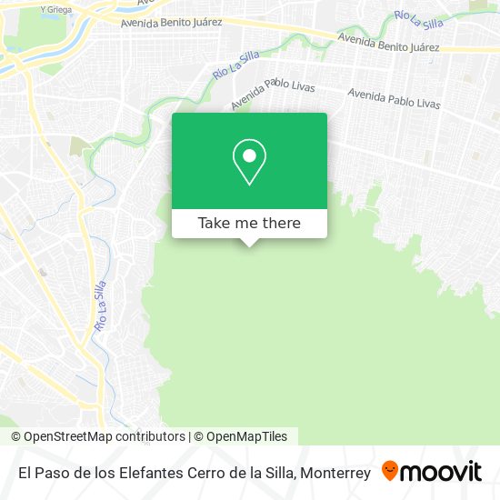 Mapa de El Paso de los Elefantes Cerro de la Silla