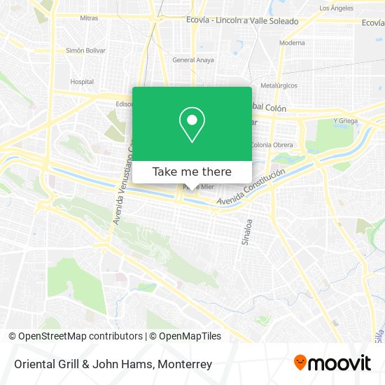 Oriental Grill & John Hams map