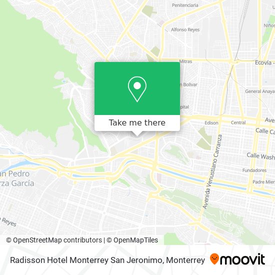Radisson Hotel Monterrey San Jeronimo map