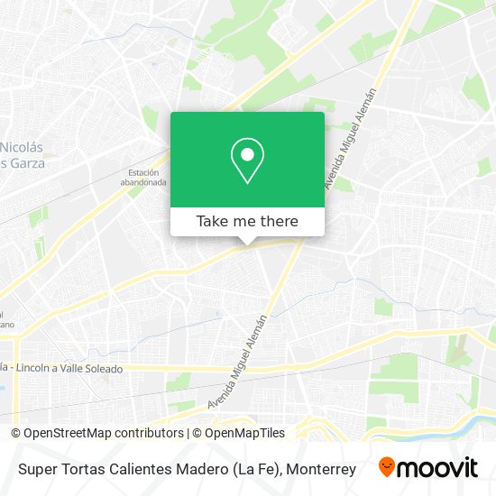 Super Tortas Calientes Madero (La Fe) map