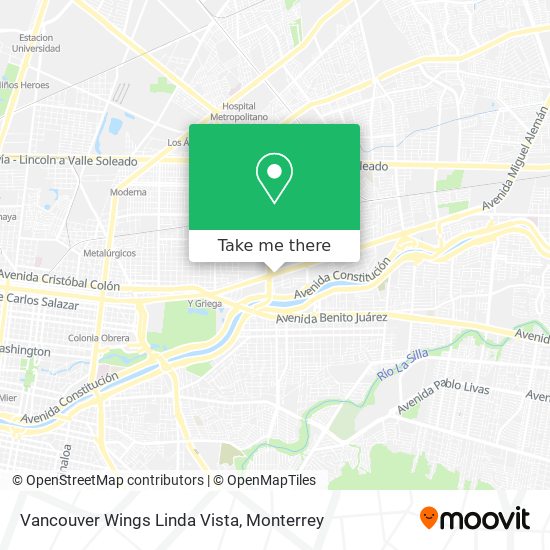 Vancouver Wings Linda Vista map