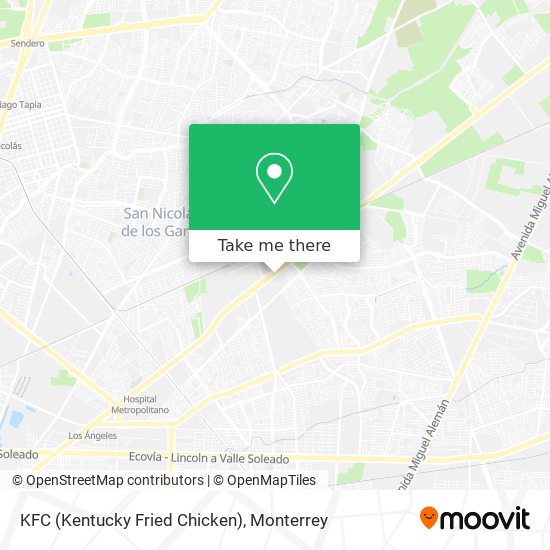 KFC (Kentucky Fried Chicken) map