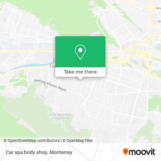 Car spa body shop map