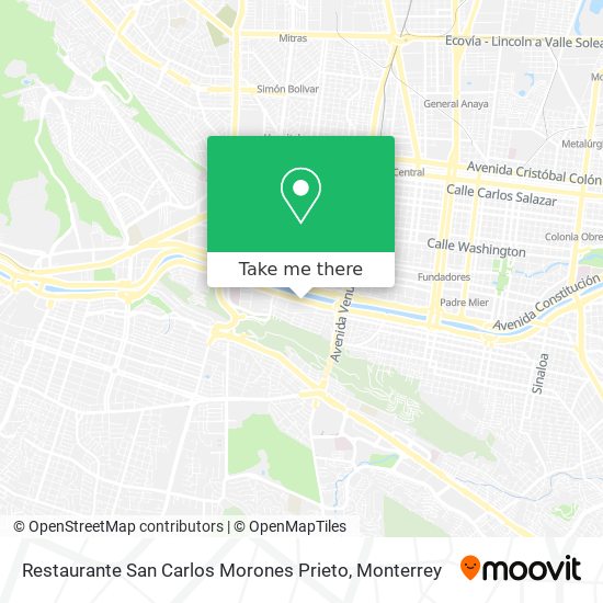 Restaurante San Carlos Morones Prieto map