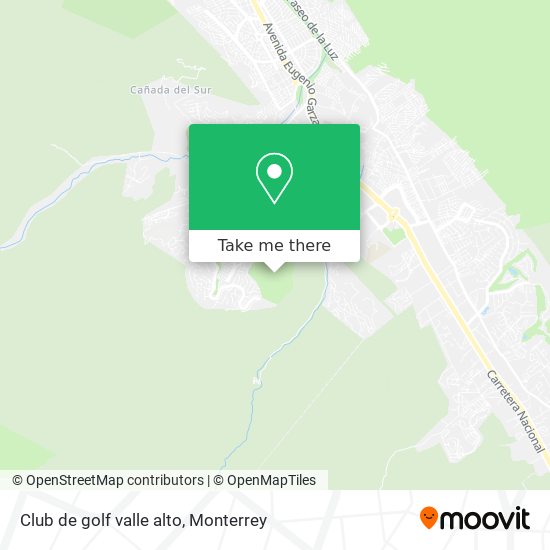 Mapa de Club de golf valle alto