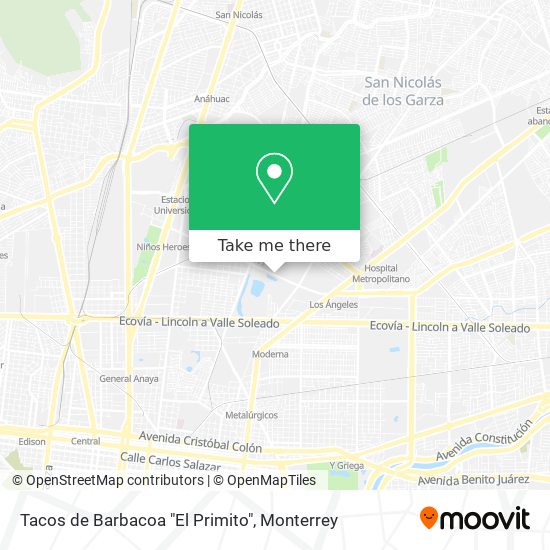 Tacos de Barbacoa "El Primito" map