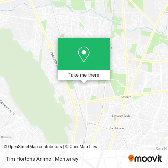 Tim Hortons Animol map