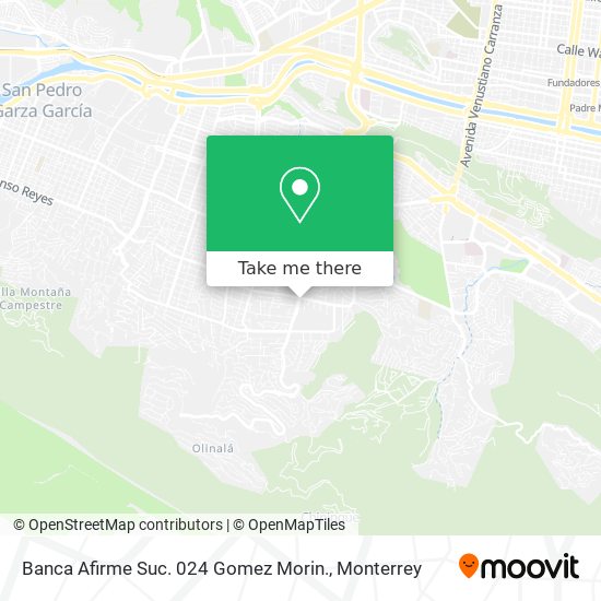 Banca Afirme Suc. 024 Gomez Morin. map