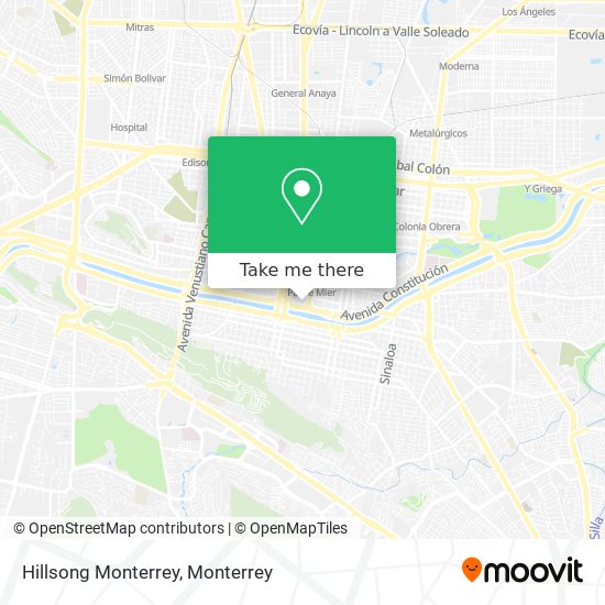 Hillsong Monterrey map