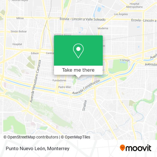 Punto Nuevo León map