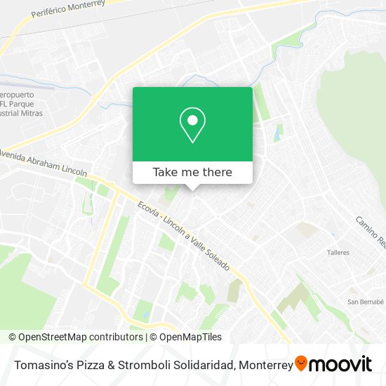 Tomasino’s Pizza & Stromboli Solidaridad map