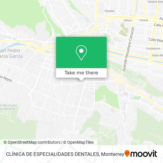 CLÍNICA DE ESPECIALIDADES DENTALES map