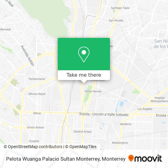 Mapa de Pelota Wuanga Palacio Sultan Monterrey