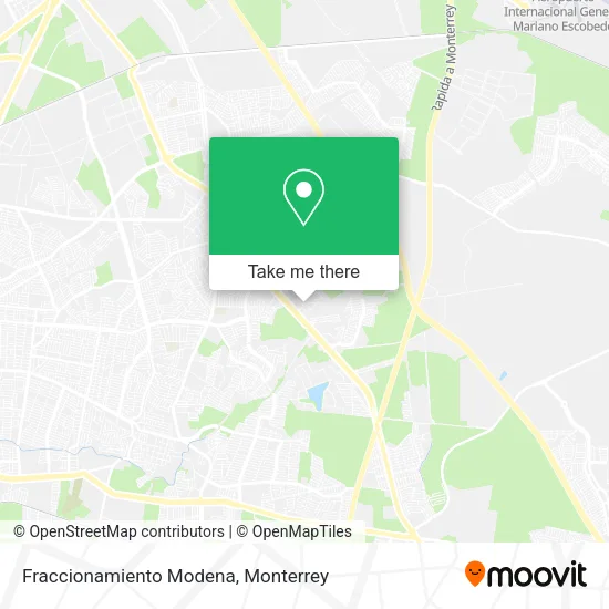 Fraccionamiento Modena map