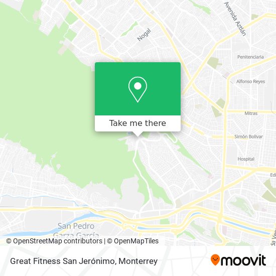 How to get to Great Fitness San Jerónimo in San Pedro Garza García by Bus?