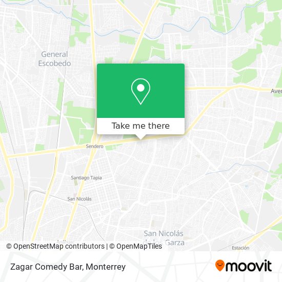 Mapa de Zagar Comedy Bar