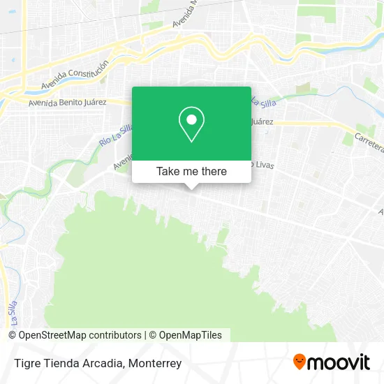 Tigre Tienda Arcadia map