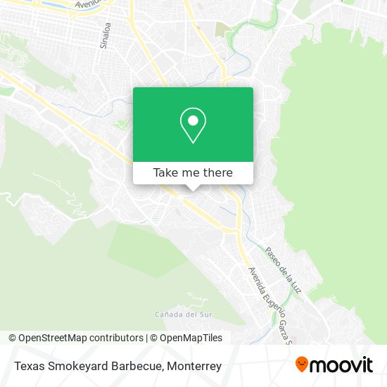 Texas Smokeyard Barbecue map