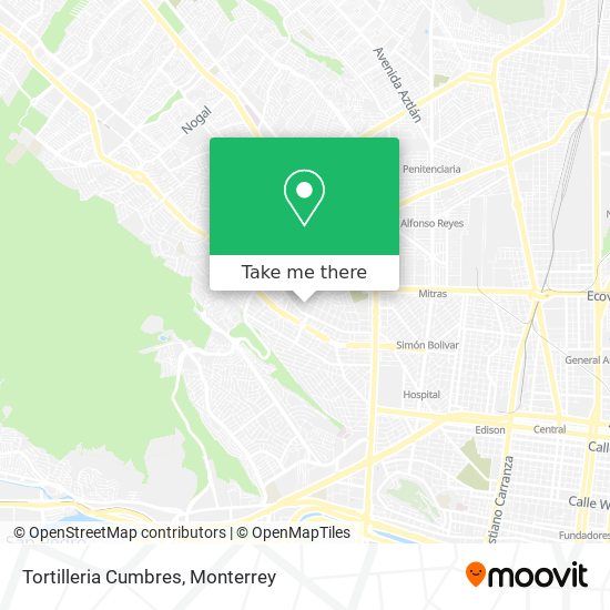 Mapa de Tortilleria Cumbres