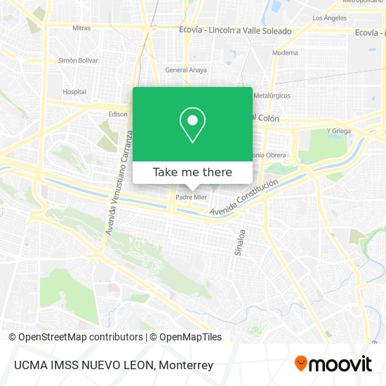 UCMA IMSS NUEVO LEON map