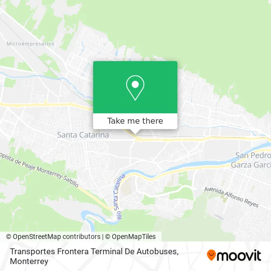 Transportes Frontera Terminal De Autobuses map