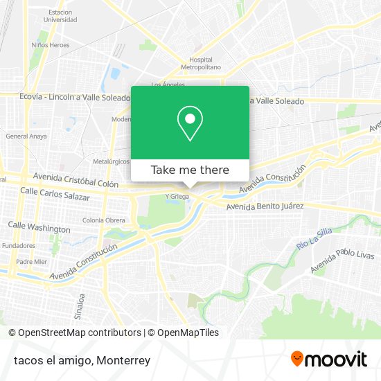 Mapa de tacos el amigo