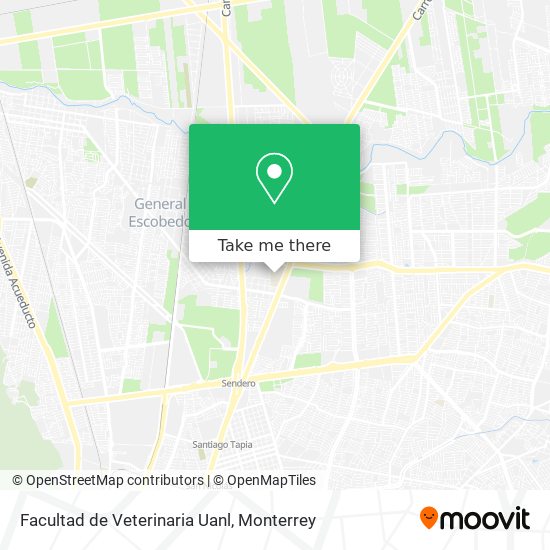 Mapa de Facultad de Veterinaria Uanl