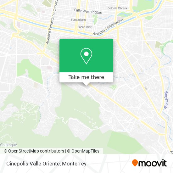 Cinepolis Valle Oriente map