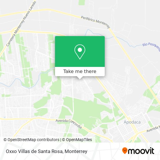 Oxxo Villas de Santa Rosa map