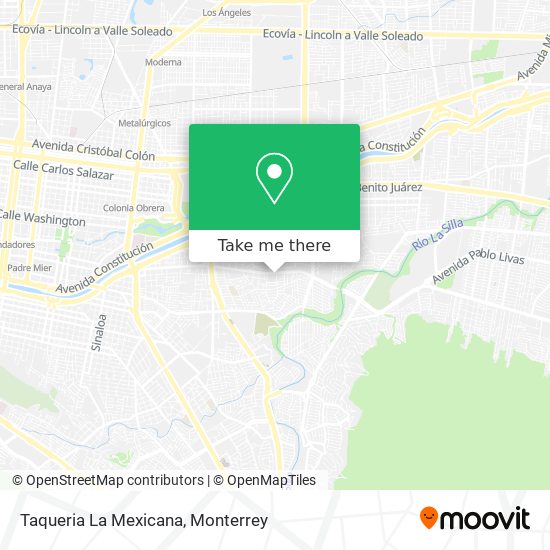 Mapa de Taqueria La Mexicana