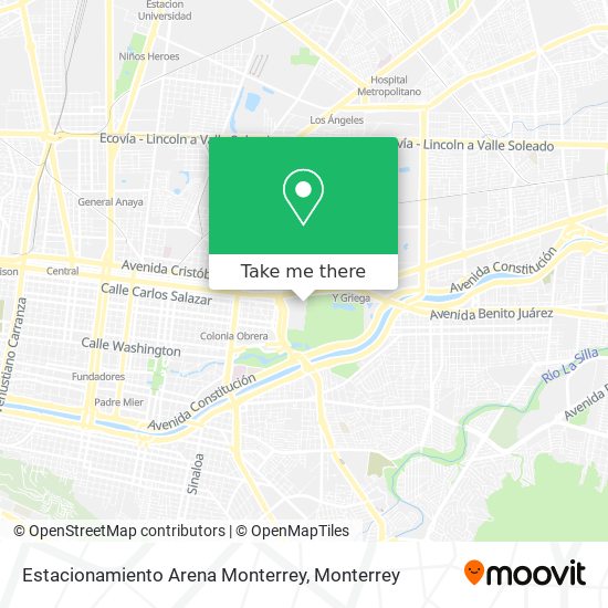 Mapa de Estacionamiento Arena Monterrey