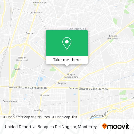 Mapa de Unidad Deportiva Bosques Del Nogalar